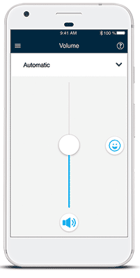 smartphone hearing aid adjust volume